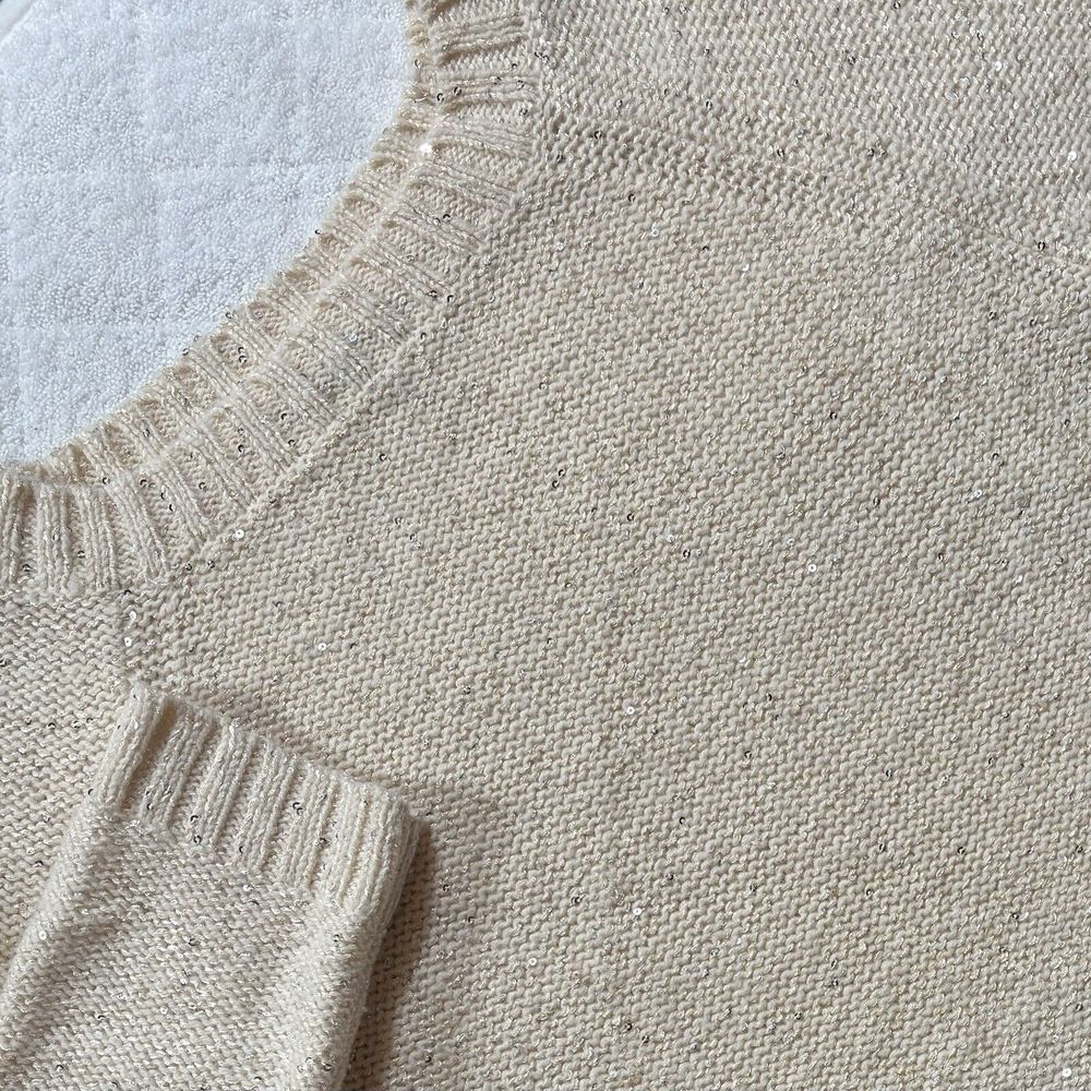 Talbots Wool Blend Sequin Sweater Cozy Women's La… - image 3